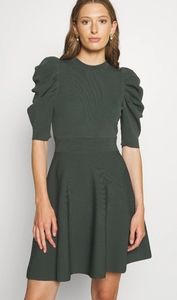 Ted Baker Llorna Dark Green Puff Sleeved dress size 5 (US 14)